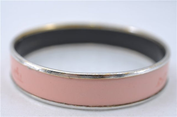 Authentic HERMES Email GM Bangle Moon and Star Motif Gold Light Pink  4146B