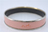 Authentic HERMES Email GM Bangle Moon and Star Motif Gold Light Pink  4146B