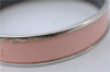 Authentic HERMES Email GM Bangle Moon and Star Motif Gold Light Pink  4146B