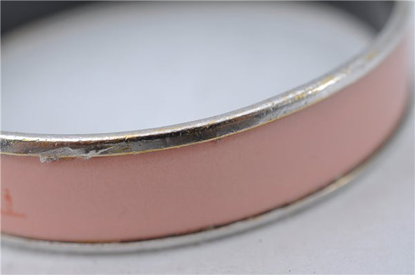 Authentic HERMES Email GM Bangle Moon and Star Motif Gold Light Pink  4146B