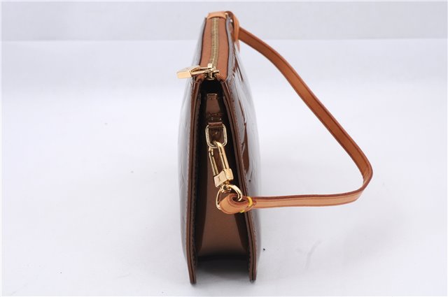 Authentic Louis Vuitton Vernis Lexington Hand Bag Pouch Brown M91133 LV 4146E