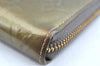 Authentic Louis Vuitton Vernis Zippy Wallet Long Purse M93723 Khaki Green 4146G