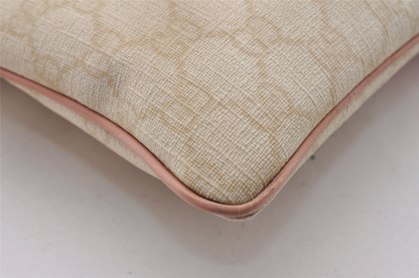 Authentic GUCCI Joy Line Shoulder Cross Bag GG PVC Leather 189816 White 4147I