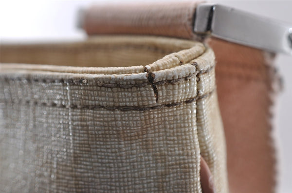 Authentic GUCCI Joy Line Shoulder Cross Bag GG PVC Leather 189816 White 4147I