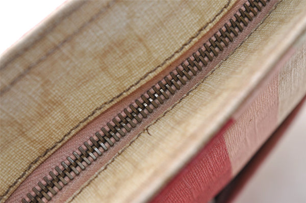 Authentic GUCCI Joy Line Shoulder Cross Bag GG PVC Leather 189816 White 4147I