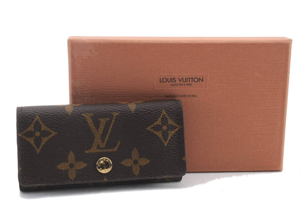 Auth LOUIS VUITTON Monogram Multicles 4 Four Hooks Key Case M62631 LV Box 4147C