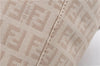 Authentic FENDI Zucchino Shoulder Tote Bag Canvas Leather Beige 4149D