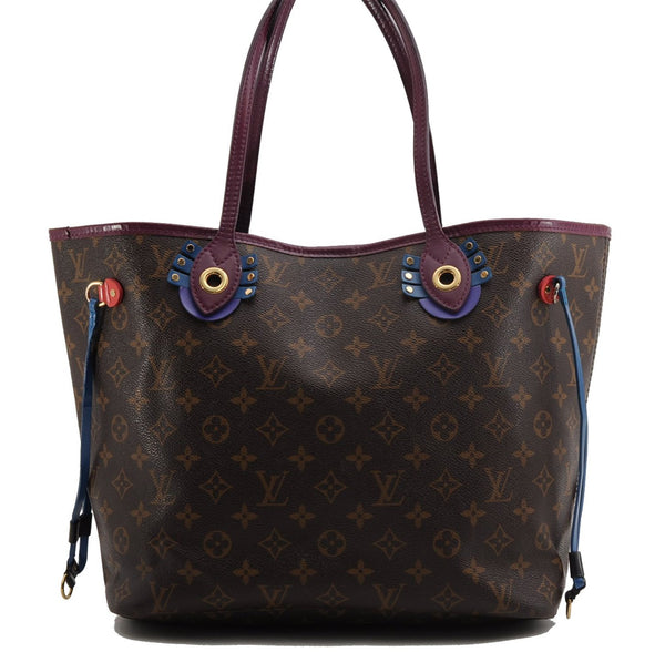Authentic Louis Vuitton Monogram Neverfull MM Totem Tote Bag M41664 LV 4151F