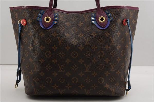 Authentic Louis Vuitton Monogram Neverfull MM Totem Tote Bag M41664 LV 4151F