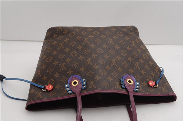 Authentic Louis Vuitton Monogram Neverfull MM Totem Tote Bag M41664 LV 4151F