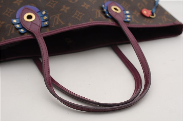 Authentic Louis Vuitton Monogram Neverfull MM Totem Tote Bag M41664 LV 4151F
