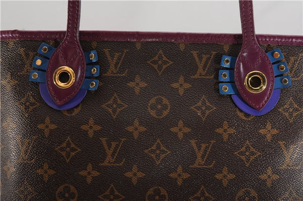 Authentic Louis Vuitton Monogram Neverfull MM Totem Tote Bag M41664 LV 4151F