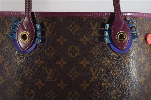 Authentic Louis Vuitton Monogram Neverfull MM Totem Tote Bag M41664 LV 4151F