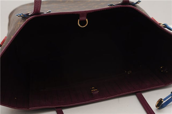 Authentic Louis Vuitton Monogram Neverfull MM Totem Tote Bag M41664 LV 4151F