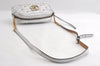 Authentic GUCCI GG Marmont Chain Shoulder Cross Bag Leather 447632 Silver 4151I