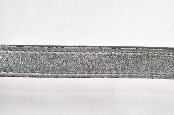 Authentic GUCCI GG Marmont Chain Shoulder Cross Bag Leather 447632 Silver 4151I