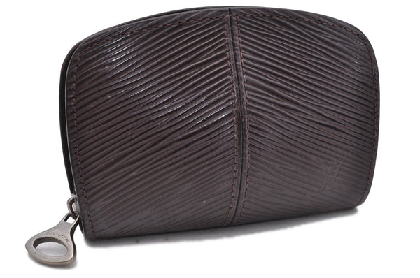 Authentic Louis Vuitton Epi Porte Monnaie Epi Z Coin Case Brown M6368D LV 4152D