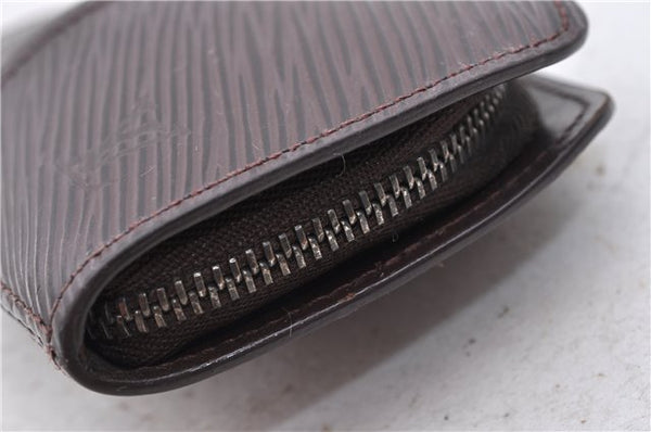 Authentic Louis Vuitton Epi Porte Monnaie Epi Z Coin Case Brown M6368D LV 4152D