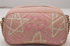 Authentic GUCCI GG Marmont Ghost Shoulder Cross Bag Leather 447632 Pink 4152I