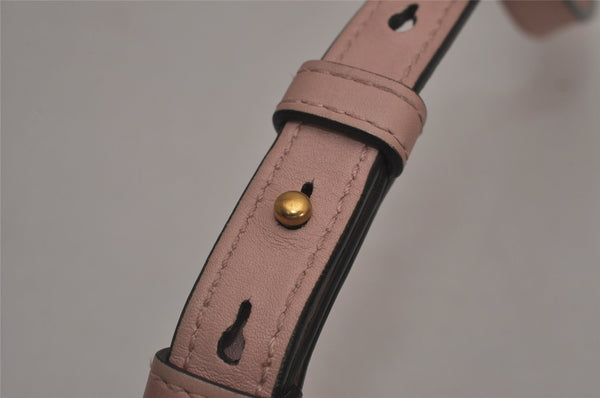 Authentic GUCCI GG Marmont Ghost Shoulder Cross Bag Leather 447632 Pink 4152I