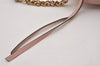 Authentic GUCCI GG Marmont Ghost Shoulder Cross Bag Leather 447632 Pink 4152I