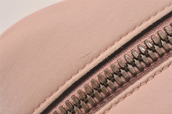 Authentic GUCCI GG Marmont Ghost Shoulder Cross Bag Leather 447632 Pink 4152I