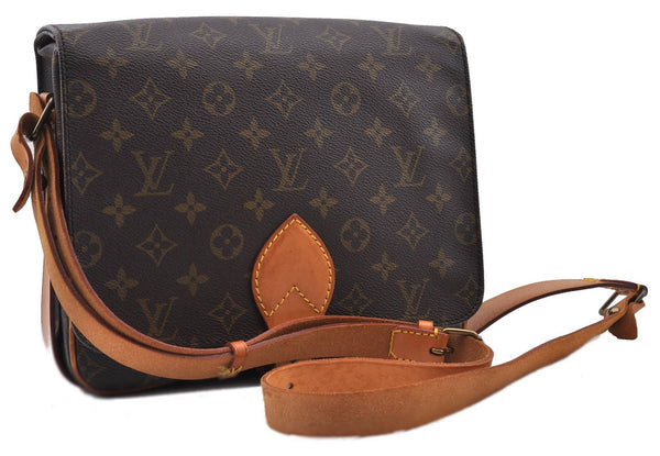 LOUIS VUITTON Monogram Cartouchiere GM Shoulder Cross Bag M51252 LV Junk 4152C