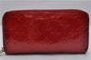 Authentic Louis Vuitton Vernis Zippy Wallet Long Purse Red M91981 LV 4153D