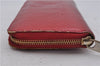 Authentic Louis Vuitton Vernis Zippy Wallet Long Purse Red M91981 LV 4153D