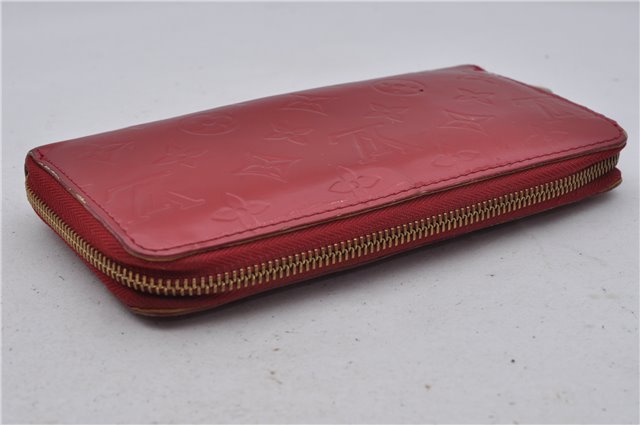 Authentic Louis Vuitton Vernis Zippy Wallet Long Purse Red M91981 LV 4153D