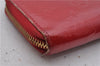 Authentic Louis Vuitton Vernis Zippy Wallet Long Purse Red M91981 LV 4153D