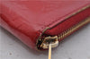 Authentic Louis Vuitton Vernis Zippy Wallet Long Purse Red M91981 LV 4153D