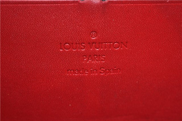 Authentic Louis Vuitton Vernis Zippy Wallet Long Purse Red M91981 LV 4153D