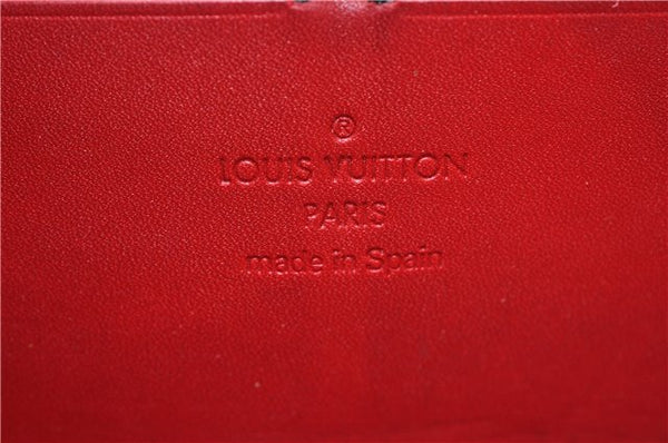 Authentic Louis Vuitton Vernis Zippy Wallet Long Purse Red M91981 LV 4153D