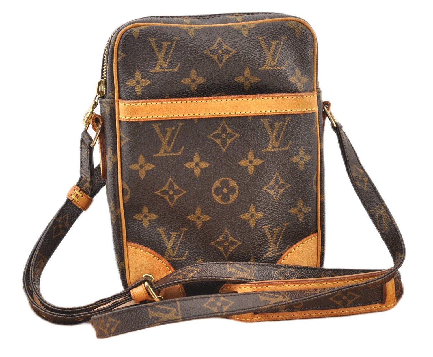 Authentic Louis Vuitton Monogram Danube Shoulder Cross Body Bag M45266 LV 4153F