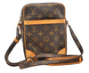 Authentic Louis Vuitton Monogram Danube Shoulder Cross Body Bag M45266 LV 4153F