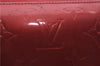 Authentic Louis Vuitton Vernis Zippy Wallet Long Purse Red M91981 LV 4155D