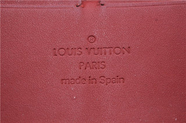 Authentic Louis Vuitton Vernis Zippy Wallet Long Purse Red M91981 LV 4155D