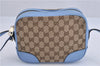 Authentic GUCCI Shoulder Cross Body Bag GG Canvas Leather 449413 Brown 4155F