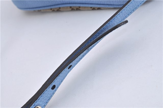 Authentic GUCCI Shoulder Cross Body Bag GG Canvas Leather 449413 Brown 4155F