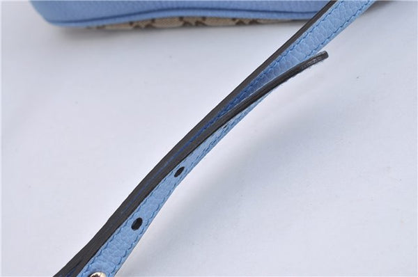 Authentic GUCCI Shoulder Cross Body Bag GG Canvas Leather 449413 Brown 4155F