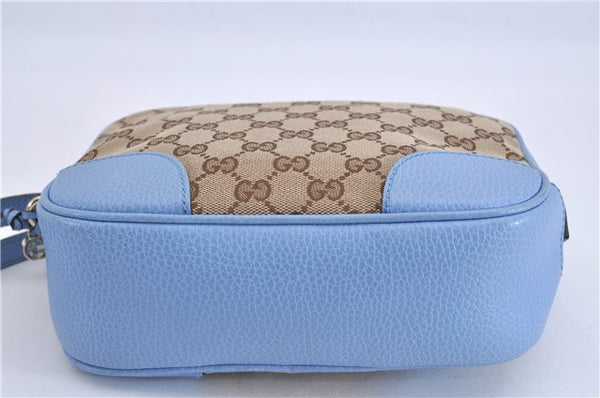 Authentic GUCCI Shoulder Cross Body Bag GG Canvas Leather 449413 Brown 4155F