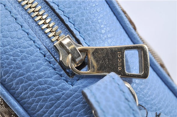 Authentic GUCCI Shoulder Cross Body Bag GG Canvas Leather 449413 Brown 4155F