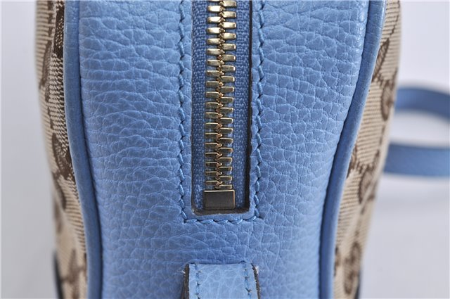 Authentic GUCCI Shoulder Cross Body Bag GG Canvas Leather 449413 Brown 4155F