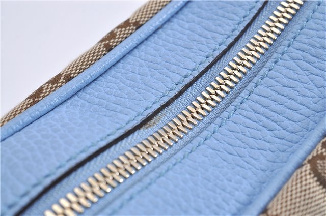 Authentic GUCCI Shoulder Cross Body Bag GG Canvas Leather 449413 Brown 4155F