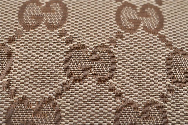 Authentic GUCCI Shoulder Cross Body Bag GG Canvas Leather 449413 Brown 4155F