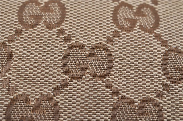 Authentic GUCCI Shoulder Cross Body Bag GG Canvas Leather 449413 Brown 4155F