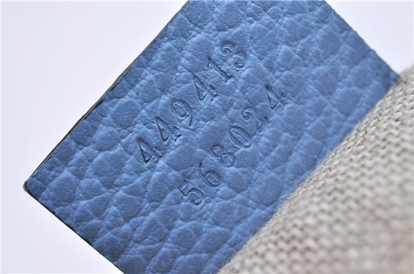 Authentic GUCCI Shoulder Cross Body Bag GG Canvas Leather 449413 Brown 4155F