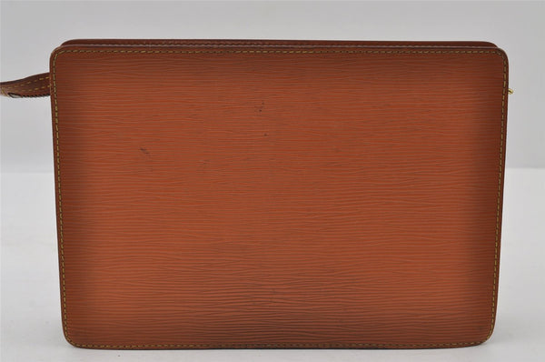 Authentic Louis Vuitton Epi Pochette Homme Clutch Hand Bag Brown M52528 LV 4157I