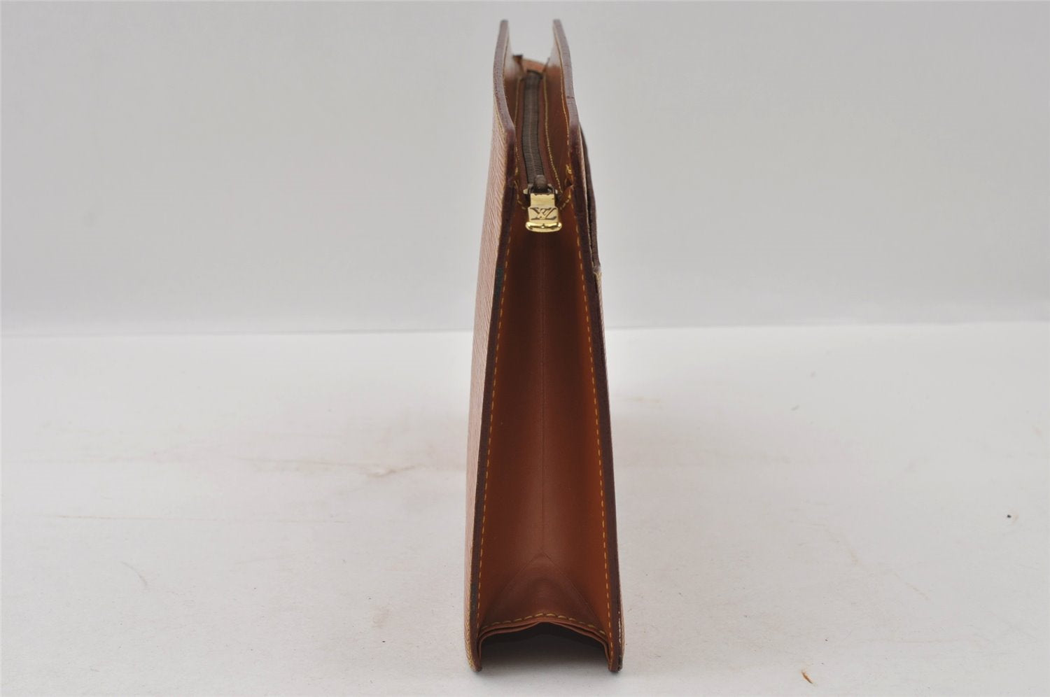 Authentic Louis Vuitton Epi Pochette Homme Clutch Hand Bag Brown M52528 LV 4157I